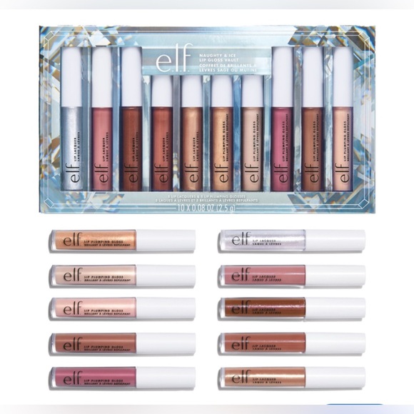 e.l.f. Naughty & Ice Lip Gloss Vault – Set of 10 (2.5ml each) - Picture 2 of 4